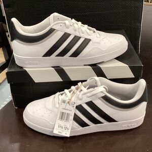 Adidas Hoops 4.0 Black and White Sneakers 11.5 men 12.5 women